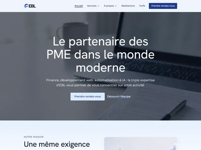 Le site d'EBL Services